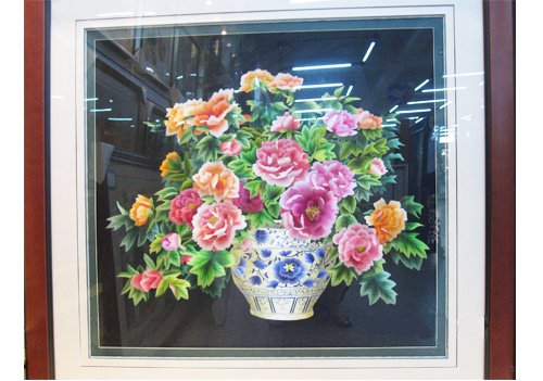 靜物花卉【蘇繡】