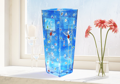 花瓶【彩繪玻璃】