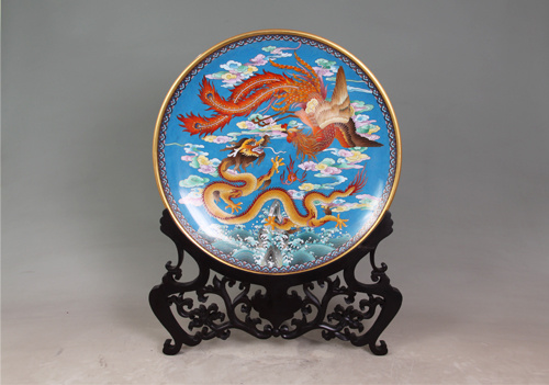 12寸盤【景泰藍】